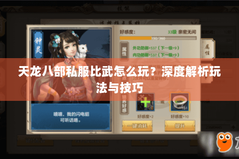 天龙八部私服比武怎么玩？深度解析玩法与技巧
