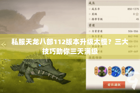 私服天龙八部112版本升级太慢?三大技巧助你三天满级 私服天龙八部112版本升级太慢?三大技巧助你三天满级
