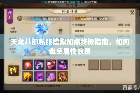 天龙八部私服模拟加点终极指南,如何避免属性浪费 天龙八部私服模拟加点终极指南,如何避免属性浪费
