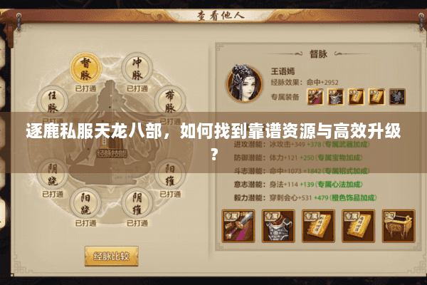 逐鹿私服天龙八部,如何找到靠谱资源与高效升级? 逐鹿私服天龙八部,如何找到靠谱资源与高效升级?