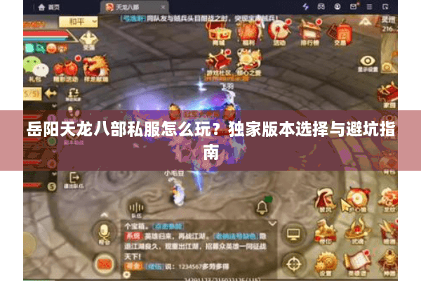 岳阳天龙八部私服怎么玩？独家版本选择与避坑指南