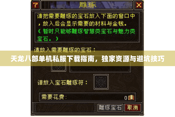 天龙八部单机私服下载指南，独家资源与避坑技巧