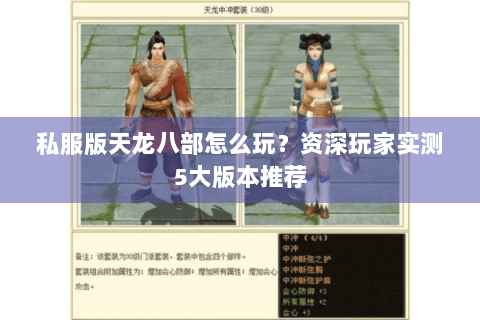 私服版天龙八部怎么玩?资深玩家实测5大版本推荐 私服版天龙八部怎么玩?资深玩家实测5大版本推荐