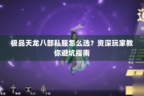 极品天龙八部私服怎么选？资深玩家教你避坑指南