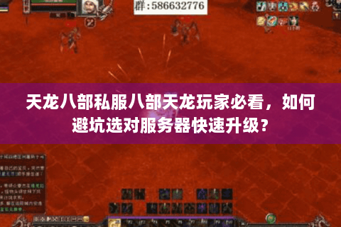 天龙八部私服八部天龙玩家必看，如何避坑选对服务器快速升级？