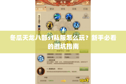 冬瓜天龙八部sf私服怎么玩?新手必看的避坑指南 冬瓜天龙八部sf私服怎么玩?新手必看的避坑指南