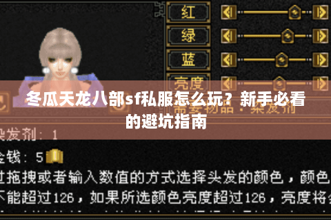 冬瓜天龙八部sf私服怎么玩?新手必看的避坑指南 冬瓜天龙八部sf私服怎么玩?新手必看的避坑指南
