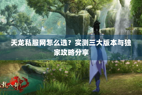 天龙私服网怎么选？实测三大版本与独家攻略分享