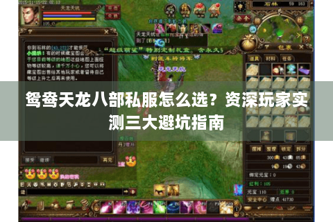 鸳鸯天龙八部私服怎么选?资深玩家实测三大避坑指南 鸳鸯天龙八部私服怎么选?资深玩家实测三大避坑指南