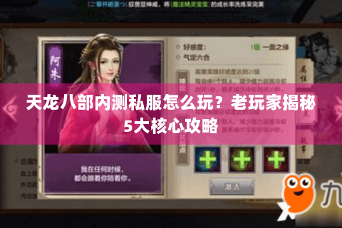 天龙八部内测私服怎么玩?老玩家揭秘5大核心攻略 天龙八部内测私服怎么玩?老玩家揭秘5大核心攻略