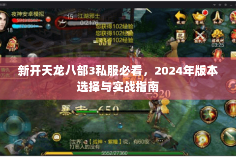 新开天龙八部3私服必看,2024年版本选择与实战指南 新开天龙八部3私服必看,2024年版本选择与实战指南