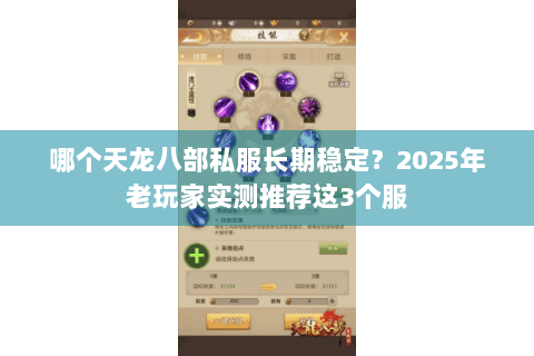 哪个天龙八部私服长期稳定？2025年老玩家实测推荐这3个服