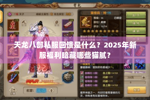 天龙八部私服回馈是什么?2025年新服福利暗藏哪些猫腻? 天龙八部私服回馈是什么?2025年新服福利暗藏哪些猫腻?