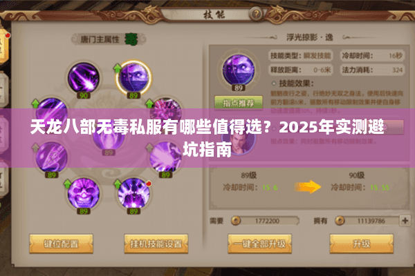 天龙八部无毒私服有哪些值得选?2025年实测避坑指南 天龙八部无毒私服有哪些值得选?2025年实测避坑指南