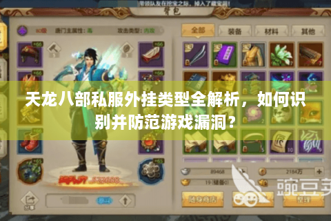 天龙八部私服外挂类型全解析，如何识别并防范游戏漏洞？