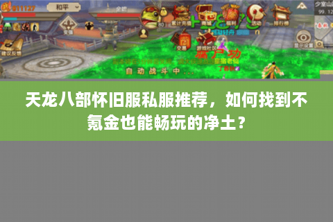 天龙八部怀旧服私服推荐，如何找到不氪金也能畅玩的净土？