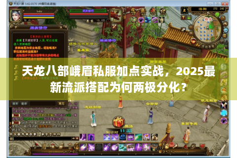 天龙八部峨眉私服加点实战，2025最新流派搭配为何两极分化？