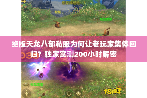 绝版天龙八部私服为何让老玩家集体回归？独家实测200小时解密