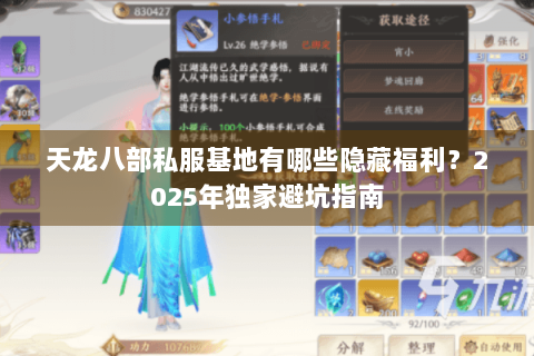 天龙八部私服基地有哪些隐藏福利？2025年独家避坑指南