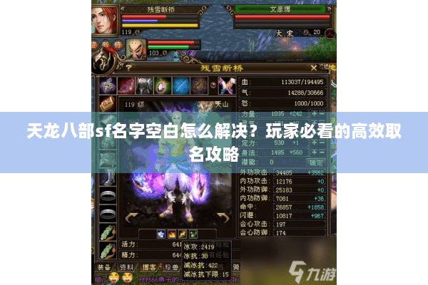 天龙八部sf名字空白怎么解决?玩家必看的高效取名攻略 天龙八部sf名字空白怎么解决?玩家必看的高效取名攻略