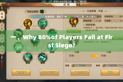 一、Why 80%of Players Fail at First Siege? 一、Why 80%of Players Fail at First Siege?