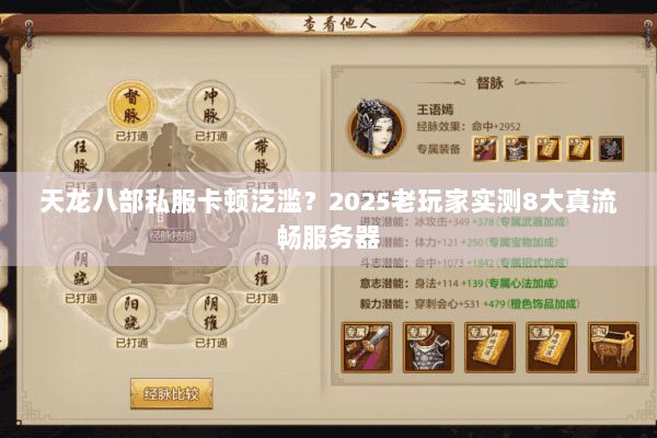 天龙八部私服卡顿泛滥?2025老玩家实测8大真流畅服务器 天龙八部私服卡顿泛滥?2025老玩家实测8大真流畅服务器