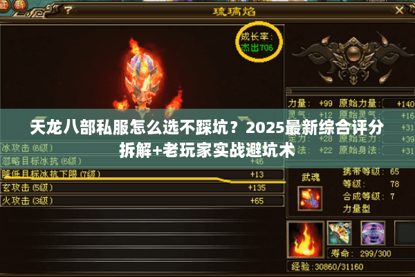 天龙八部私服怎么选不踩坑？2025最新综合评分拆解+老玩家实战避坑术