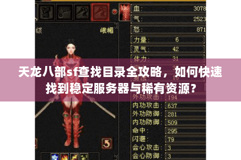 天龙八部sf查找目录全攻略，如何快速找到稳定服务器与稀有资源？