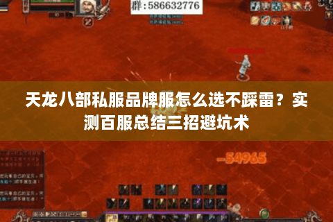 天龙八部私服品牌服怎么选不踩雷?实测百服总结三招避坑术 天龙八部私服品牌服怎么选不踩雷?实测百服总结三招避坑术