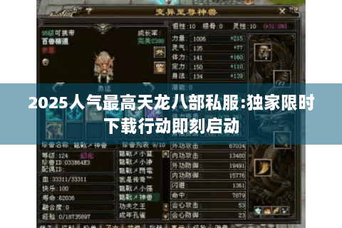 2025人气最高天龙八部私服:独家限时下载行动即刻启动