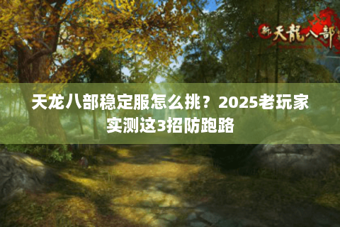 天龙八部稳定服怎么挑?2025老玩家实测这3招防跑路 天龙八部稳定服怎么挑?2025老玩家实测这3招防跑路