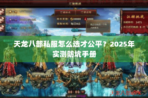 天龙八部私服怎么选才公平？2025年实测防坑手册