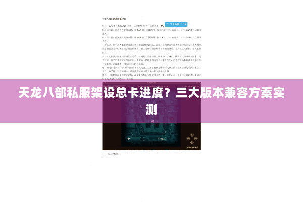 天龙八部私服架设总卡进度？三大版本兼容方案实测