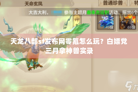 天龙八部sf发布网零氪怎么玩?白嫖党三月拿神兽实录 天龙八部sf发布网零氪怎么玩?白嫖党三月拿神兽实录