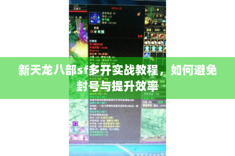 新天龙八部sf多开实战教程，如何避免封号与提升效率