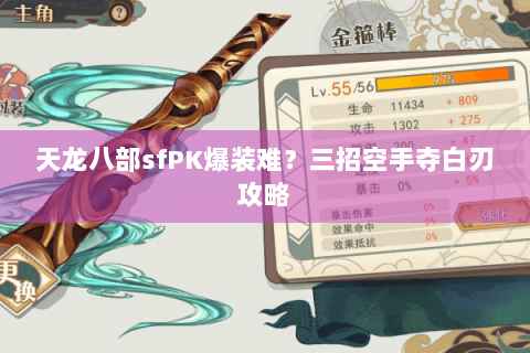 天龙八部sfPK爆装难？三招空手夺白刃攻略