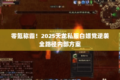 零氪称霸！2025天龙私服白嫖党逆袭全路径内部方案