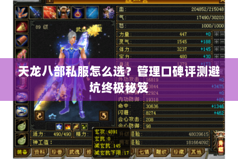 天龙八部私服怎么选？管理口碑评测避坑终极秘笈