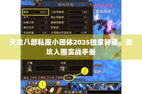 天龙八部私服小团体2025独家秘藏，避坑入圈实战手册