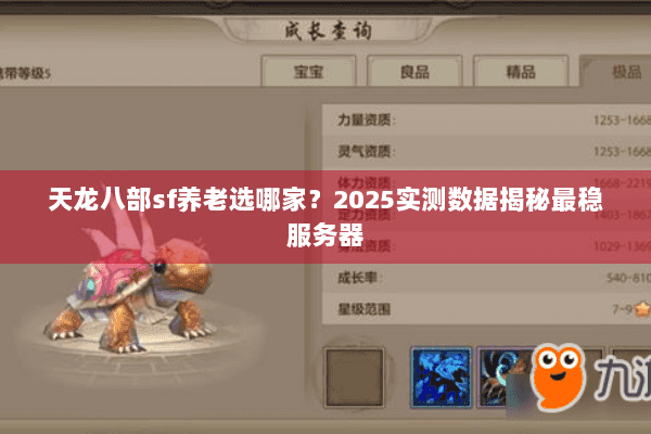 天龙八部sf养老选哪家？2025实测数据揭秘最稳服务器