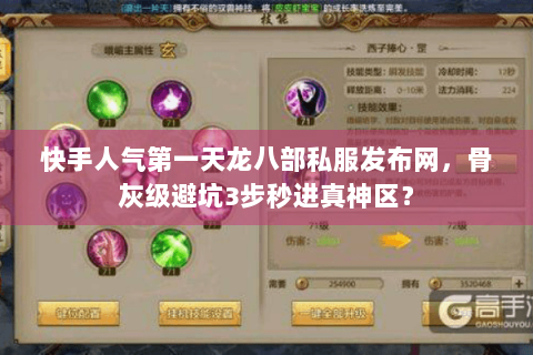 快手人气第一天龙八部私服发布网，骨灰级避坑3步秒进真神区？