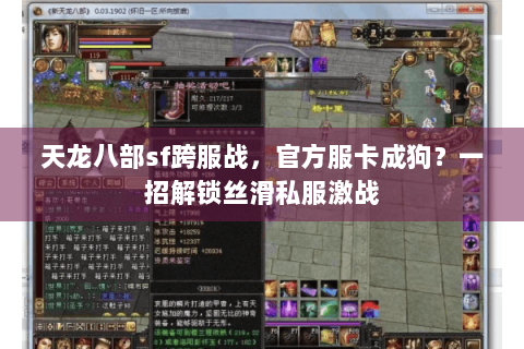 天龙八部sf跨服战,官方服卡成狗?一招解锁丝滑私服激战 天龙八部sf跨服战,官方服卡成狗?一招解锁丝滑私服激战