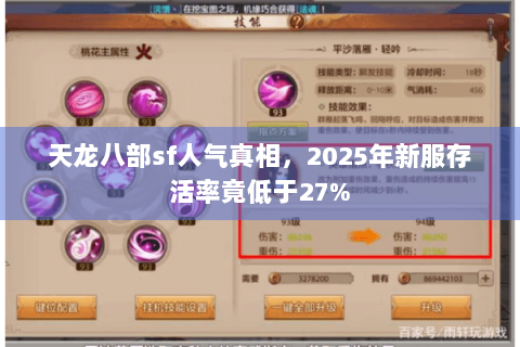 天龙八部sf人气真相,2025年新服存活率竟低于27% 天龙八部sf人气真相,2025年新服存活率竟低于27%