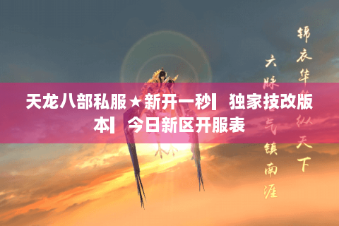 天龙八部私服★新开一秒▎独家技改版本▎今日新区开服表