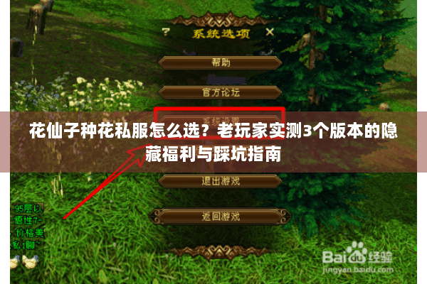 花仙子种花私服怎么选?老玩家实测3个版本的隐藏福利与踩坑指南 花仙子种花私服怎么选?老玩家实测3个版本的隐藏福利与踩坑指南