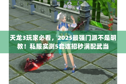 天龙3玩家必看，2025最强门派不是明教！私服实测5套连招秒满配武当