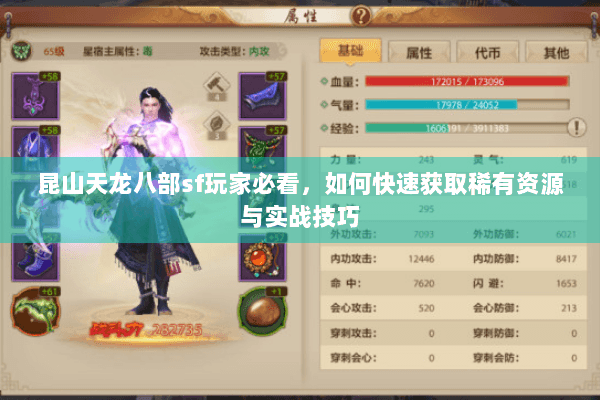 昆山天龙八部sf玩家必看,如何快速获取稀有资源与实战技巧 昆山天龙八部sf玩家必看,如何快速获取稀有资源与实战技巧
