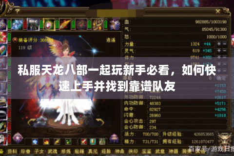 私服天龙八部一起玩新手必看,如何快速上手并找到靠谱队友 私服天龙八部一起玩新手必看,如何快速上手并找到靠谱队友