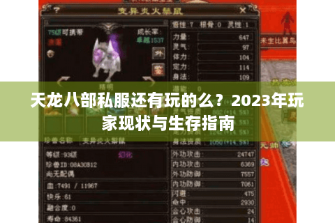 天龙八部私服还有玩的么?2023年玩家现状与生存指南 天龙八部私服还有玩的么?2023年玩家现状与生存指南