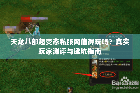 天龙八部超变态私服网值得玩吗？真实玩家测评与避坑指南